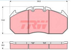 Колодки гальмівні 29131 man tga -06r-, renault (rvi) ae. -00р- останній