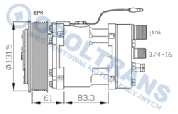 Sprężarka кондиціонер. vo.fh12/16 93-09r- nrf