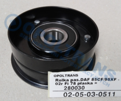 Ролик paska daf 85cf/95xf -02r fi 78 плоск. =