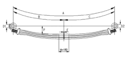 Ресора man 3x90/875x875 перед tga/s/x=