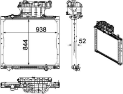 Радіатор води man tga 04-07r,tgx-s 07-16r- behr