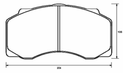 Колодки гальмівні 29077 daf55 95-2000 /p/ meritor