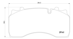 Колодки гальмівні 29141 daf lf55 01r- /pt/ textar