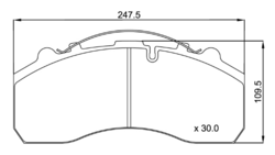 Колодки гальмівні 29108 mercedes (mb) act, daf xf, sc.r lumag