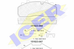Колодки гальмівні 29126 saf, schmitz, daf lf55, cf -13r- icer
