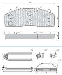 Колодки гальмівні 29126 saf,smb ,schmitz,daf lf55 01r- fomak=