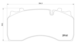 Колодки гальмівні 29141 daf lf55 01r- /fri/ fomar