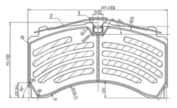 Колодки гальмівні 29244 mercedes (mb) actros 3,4,5 -10r- /t/ trw
