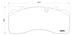 Колодки гальмівні 29095 mercedes (mb) atego .1-3, saf, iveco e-car.-15r textar