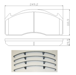 Колодки 29125 vo.fh,fm 98-05r- /p,t/ mega power