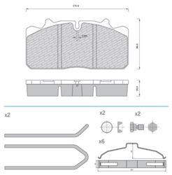 Колодки гальмівні 29088 man l2000/renault (rvi) mid,d -13r- /p,t/ fomar