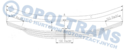 Ресора scania 4x90/770x770 задня 4,r 96r - тандем weweler