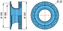 Диск hamulcowa bpw 377x45 /abs/19,5"eco plus -03r- /oe