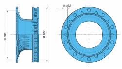 Диск hamulcowa bpw 377x45 03-/eco plus 2 03r-10r- oe