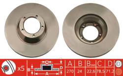 Диск hamulcowa ford 270x24 transit /p/ 83r- jurid