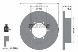 Диск hamulcowa renault (rvi) 280x16 maxity 07r- /t/ textar