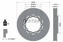 Диск hamulcowa saf 376x45 интеграл. textar