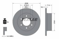 Диск hamulcowa mercedes (mb) 298x16 sprinter volkswagen (vw) .crafter 06-16r- /t/ texta