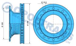 Диск hamulcowa bpw 430x45 03-15r- eco plus 2-3 fomar
