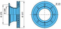 Диск hamulcowa bpw 377x45 /abs/ oe =