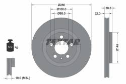 Диск hamulcowa volkswagen 280x22 new beetle /p/ textar