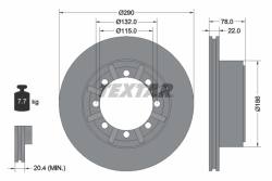 Диск hamulcowa renault (rvi) 290x22 mascott -13r,max. 07r-/t/text.