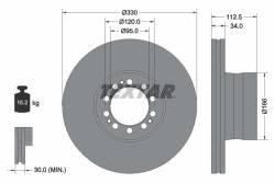 Диск hamulcowa daf 330x34 lf45 00-14r- /p/ textar