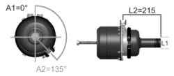 Привод тормоз 16/24 g1 3/4 l=215mm