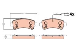 Колодки 25987 peugeot boxer,fiat ducato 15r- /t/ trw