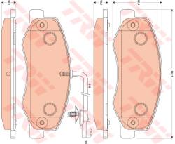 Колодки 25172 renault (rvi) master,opel movano 10-16r- /t/ trw