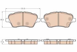 Колодки 25134 ford transit courier 14r- /p/ trw