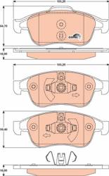 Колодки 24914 dacia dokker,lodgy 12-16r- /p/ trw