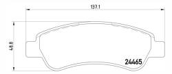 Колодки гальмівні 24465 fiat ducato /peugeot boxer -11r- /t/ textar