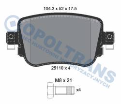 Колодки 25110 volkswagen caddy iveco /alltrack 15r- /t/ textar