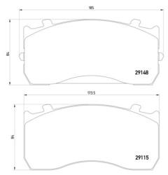 Колодки 29148 mercedes (mb) atego ,man tgl 04-13r- /pt/ textar