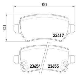 Колодки 23416 opel astra f,g,h -10r /t/ textar