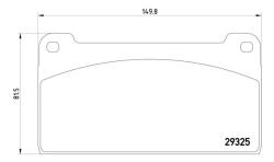 Колодки 29325 mercedes (mb) unimog /p/t/ textar 89-