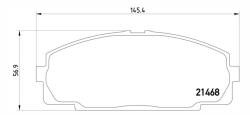 Колодки 21468 toyota dyna 01- /p/ textar
