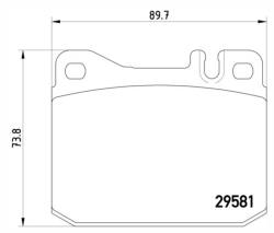 Колодки 29554 mercedes (mb) unimog 65/70 gr.19 /p/ textar