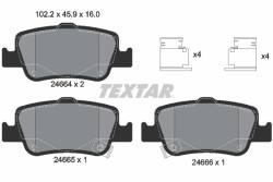 Колодки 24664 toyota auris,corolla 10r- /t/ textar