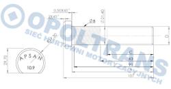 Болт колеса m22x1,5x96mm, bpw nt черная
