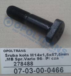 Болт колеса m14x1,5x57,5mm mercedes (mb) компр.vario 96-13-/p=t/