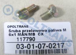 Болт przelewowy ewowa топлива m 6x1 man/mercedes (mb) cx