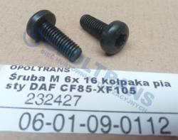 Болт m 6x 16 колпака ступици daf cf85-xf105