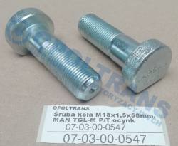 Болт колеса m18x1,5x58mm, man tgl-m p/t оцинк.