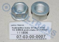 Гайка колеса m18x1,5 кл.10 sw24 крышка / корпус stała h=19mm