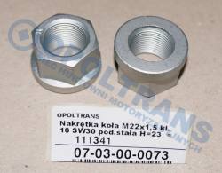 Гайка колеса m22x1,5 кл.10 sw30 крышка / корпус stała h=23