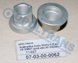 Гайка колеса m20x1,5 кл.10 sw27 крышка / корпус obrotowa h=30mm