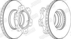 Диск h mercedes (mb) 304x30 vario -13r- /t/ jurid