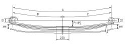 Рессора mercedes (mb) 4x100/900x885 /t/ z/t actros 2,3 18-20t